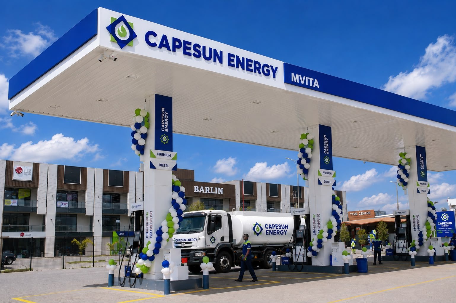 Capesun Energy fuel station and tanker at Kitengela